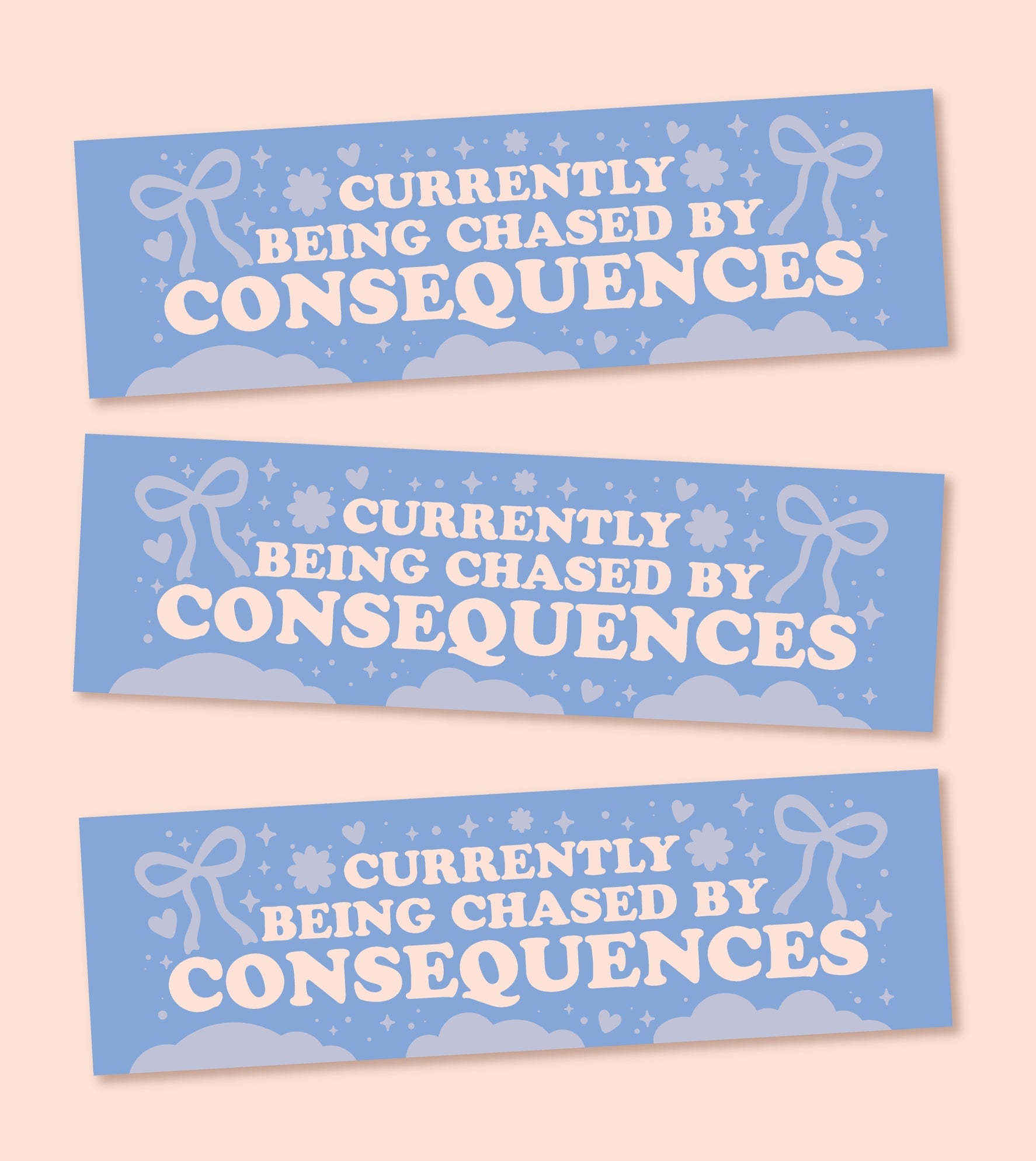 Chased By Consequences Magnetic Bumper Sticker