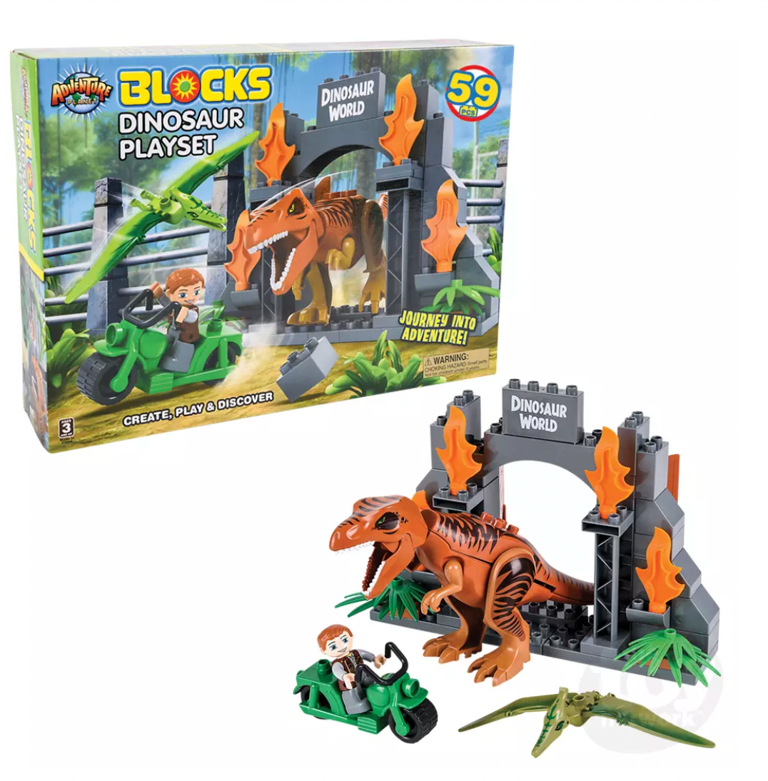 59pc Dinosaur Block Set Xl
