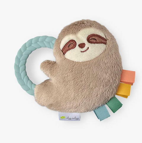 Plush Rattle Pal with Teether Sloth