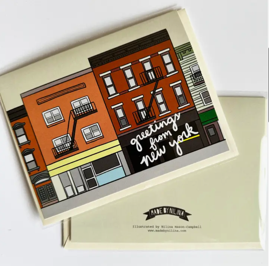 New York City Street Scene Greeting Card