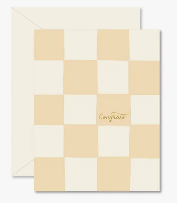 Checkerboard Congrats Card