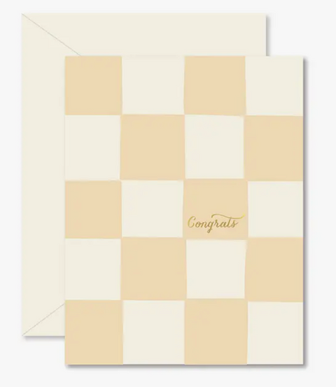 Checkerboard Congrats Card