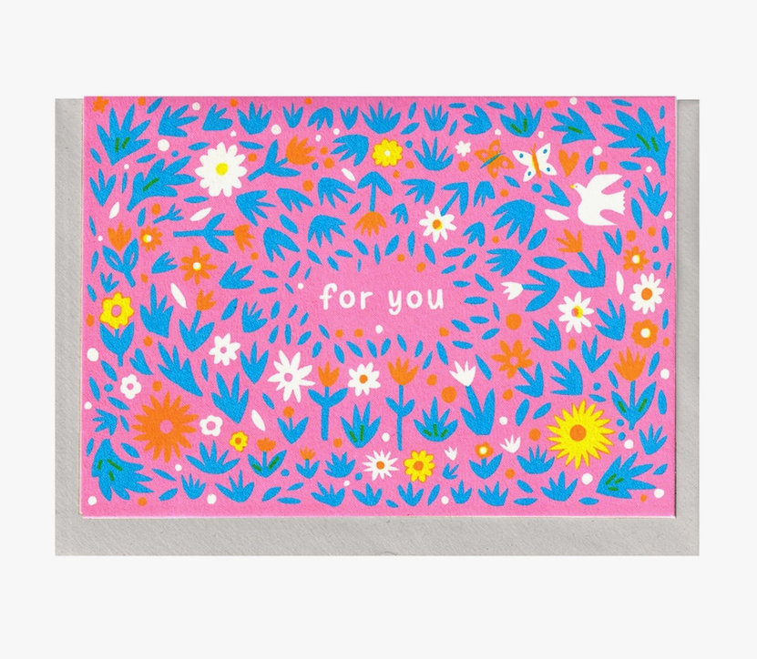 For You Floral Card