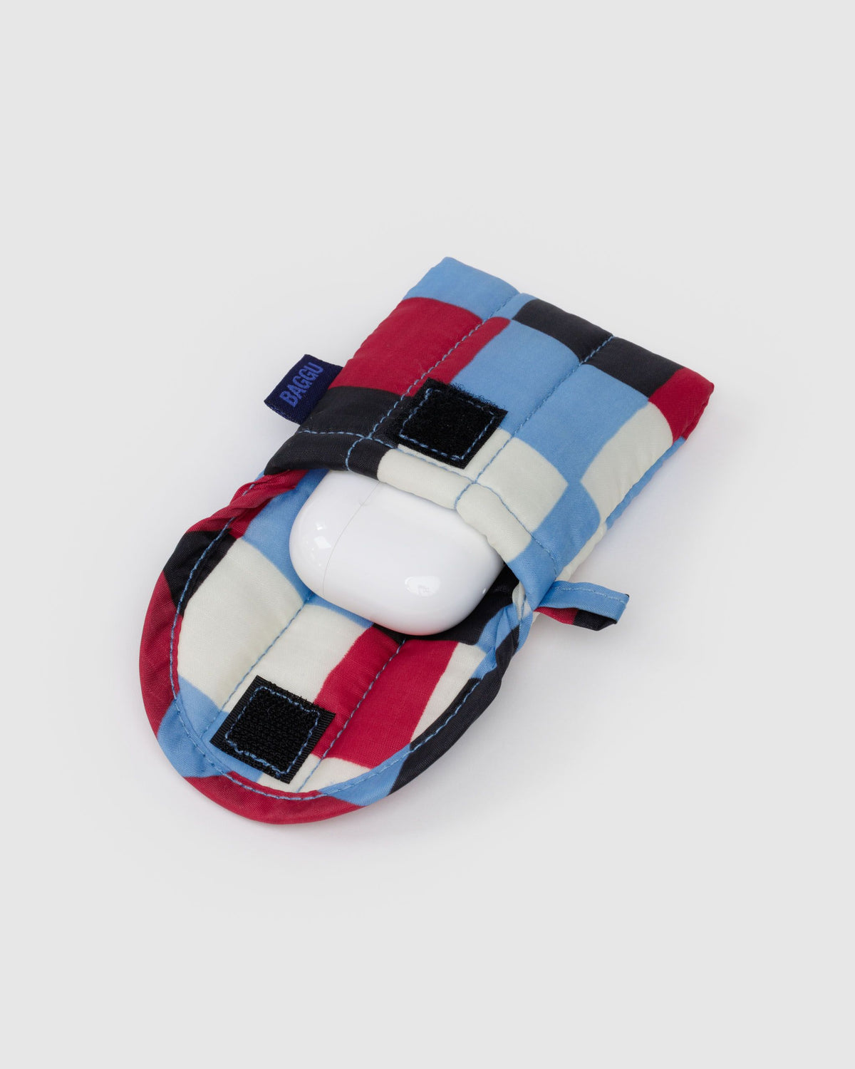 Puffy Earbud Case Painted Check