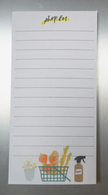 Shopping List Notepad, Basket of Goodies