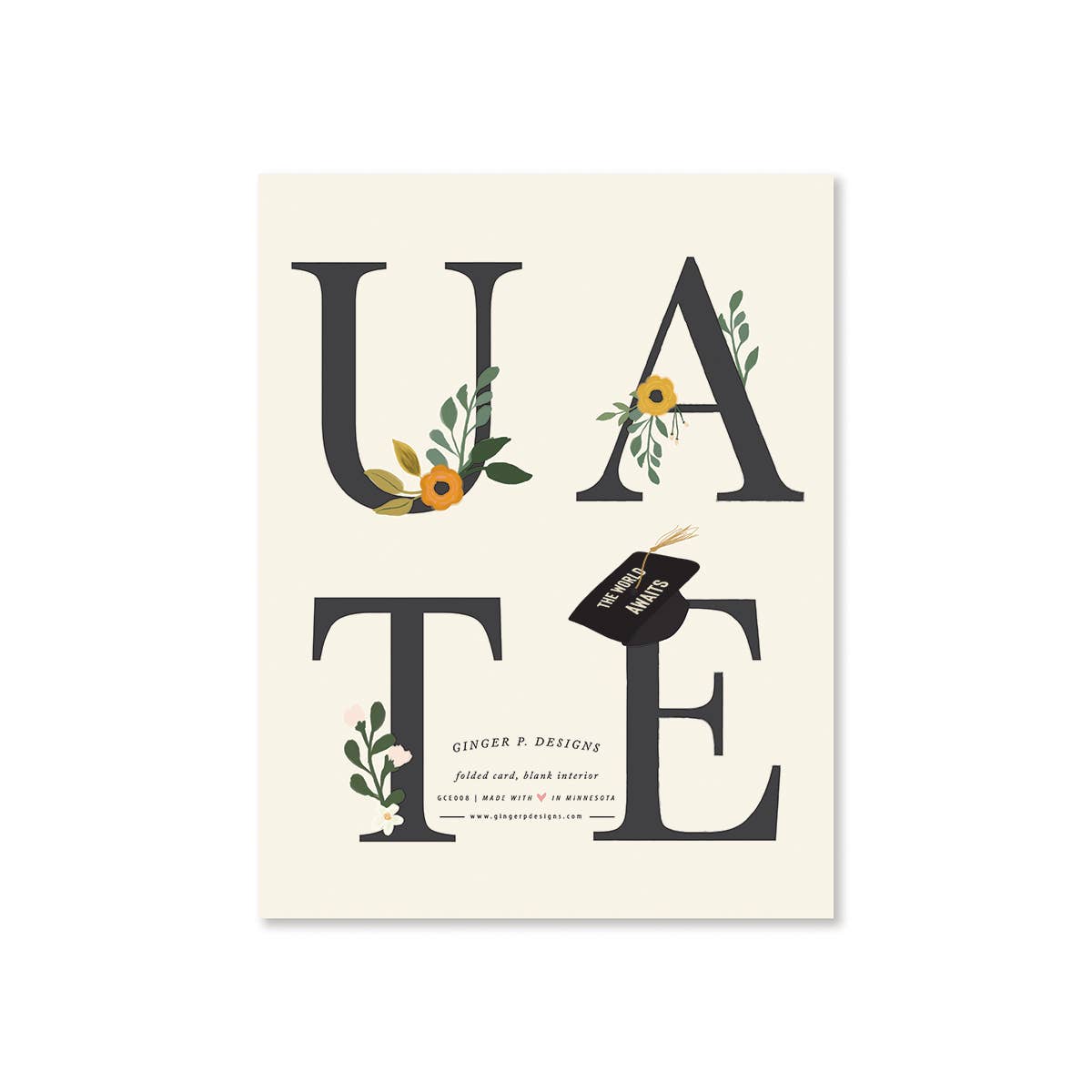 Grad Floral Greeting Card