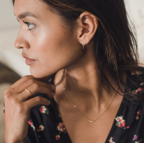 Charlie Link Bar Earrings Silver