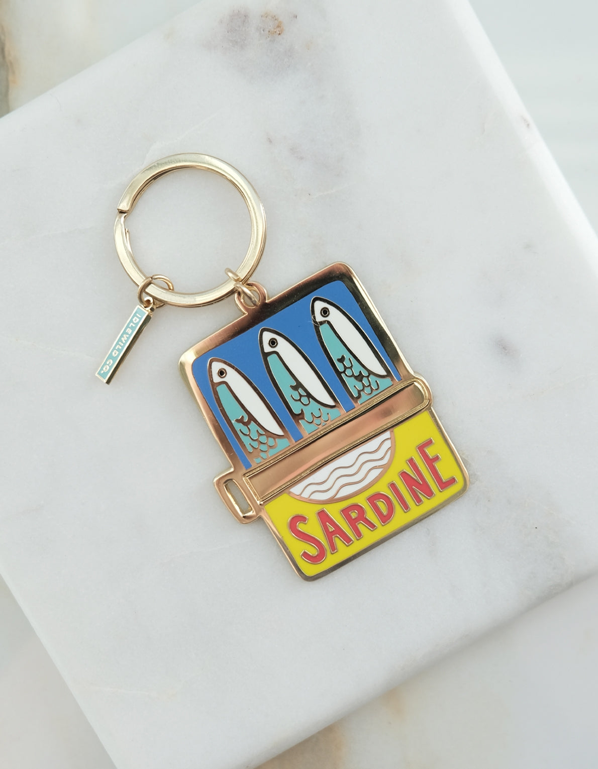 Tinned Fish Enamel Keychain