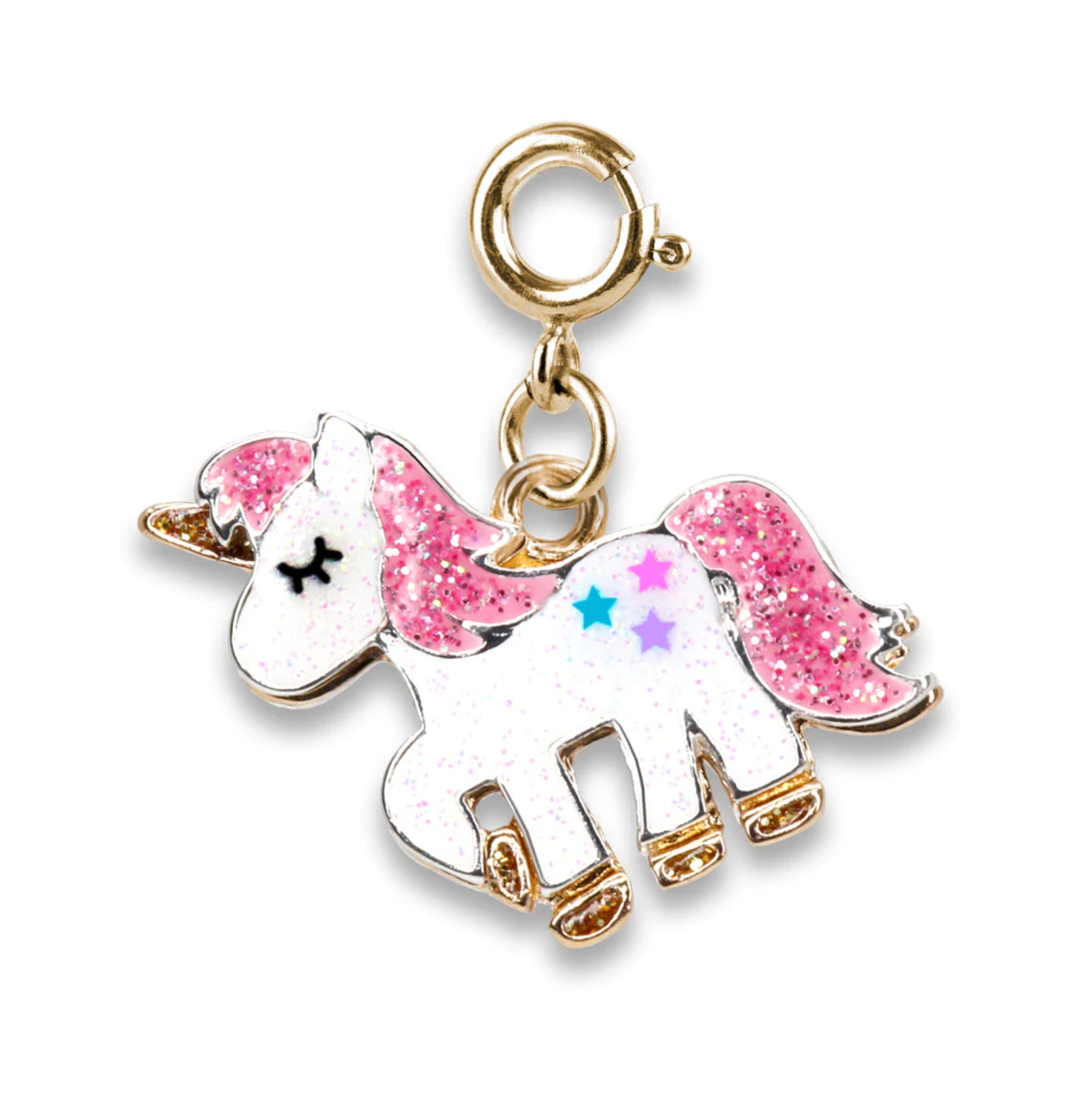 Charm It! Gold Glitter Unicorn Charm