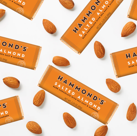 Salted Almond Dark Chocolate Bars