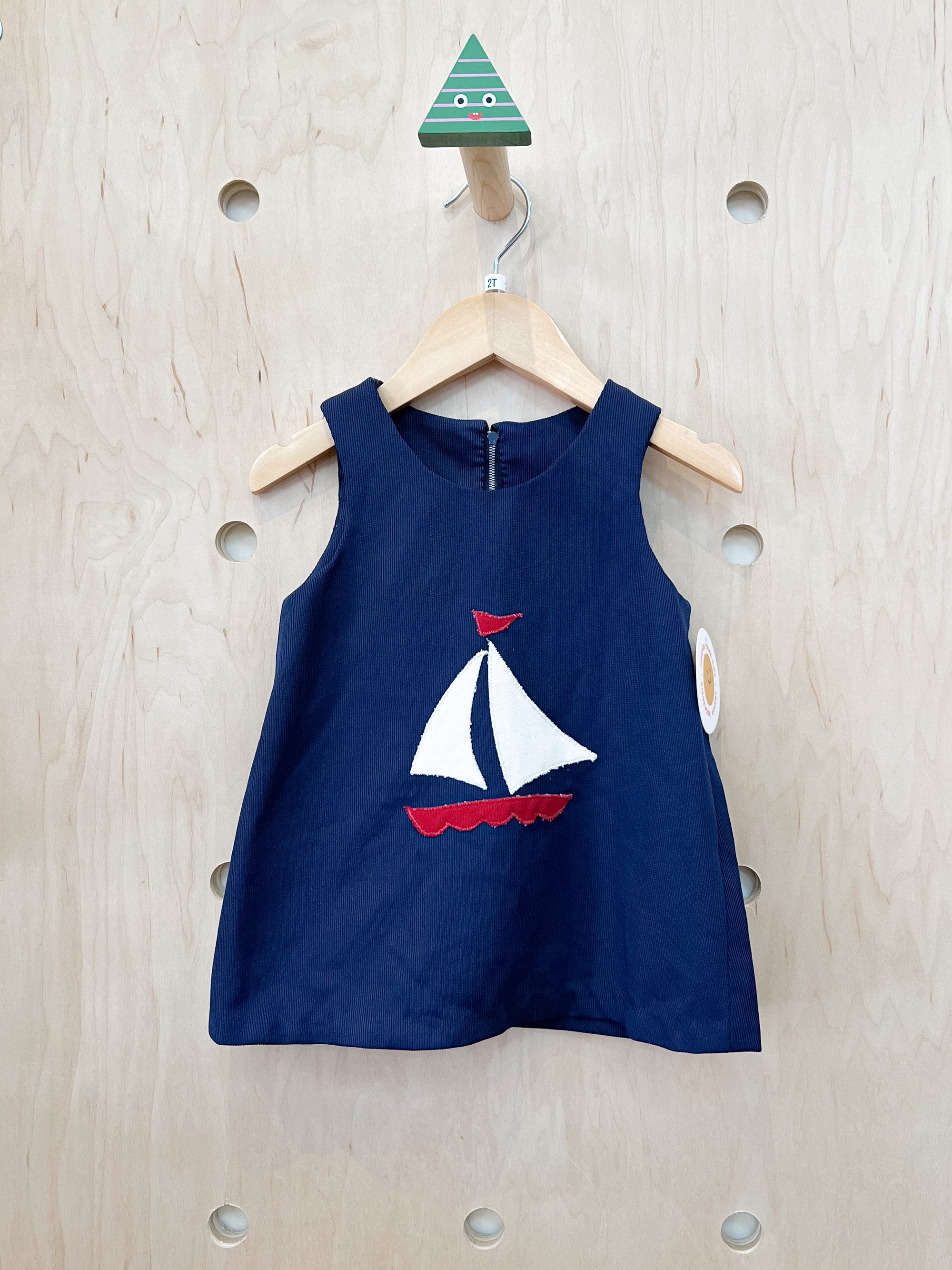 (pre-worn) sailboat navy sleeveless dress 24M+