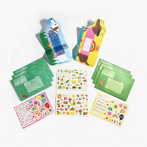 Tiny Tada! Note Cards & Sticker Set - Playful Pups