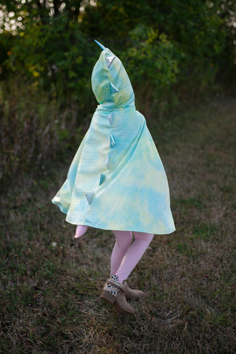 Rainbow Reversible Unicorn Dragon Cape, Size 4-6