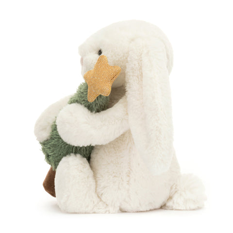 Bashful Bunny with Christmas Tree