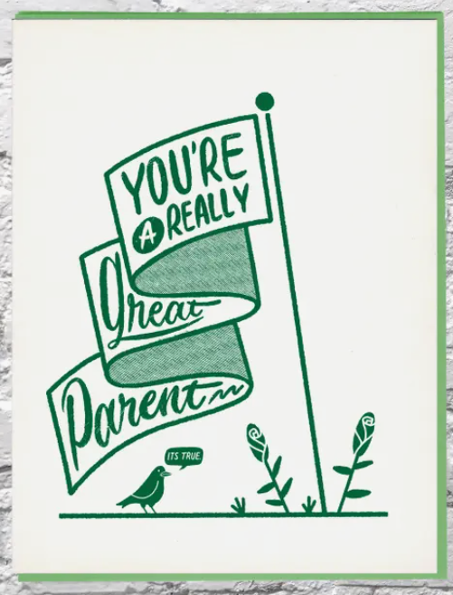 Really Great Parent Flag Card