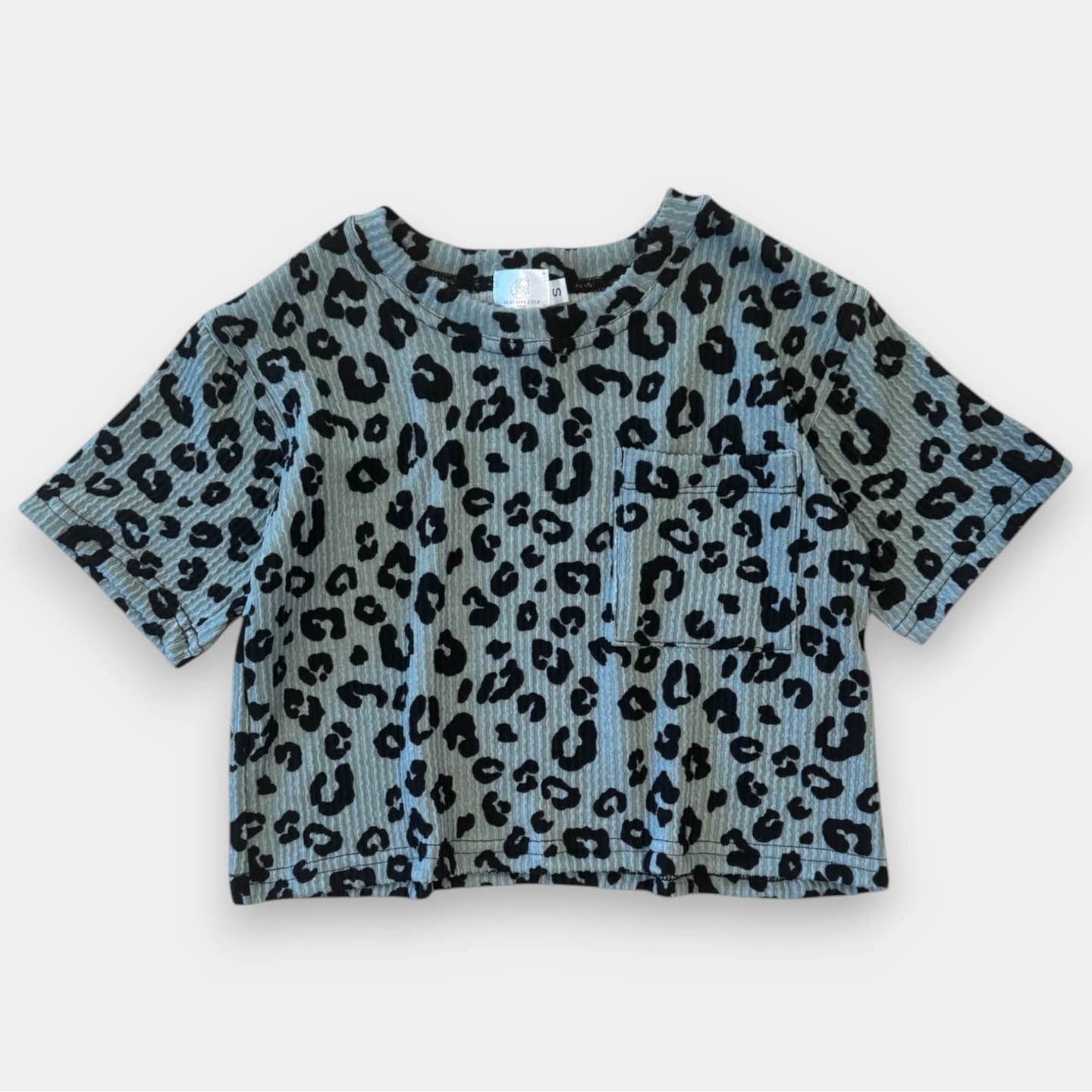 Kids Animal Print T Shirt - Cheetah Oversized Pocket Tee