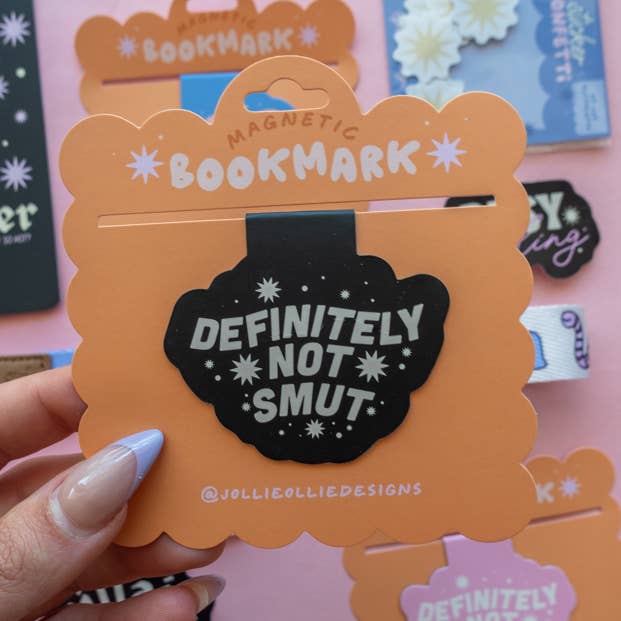 Black Definitely Not Smut Magnetic Bookmark