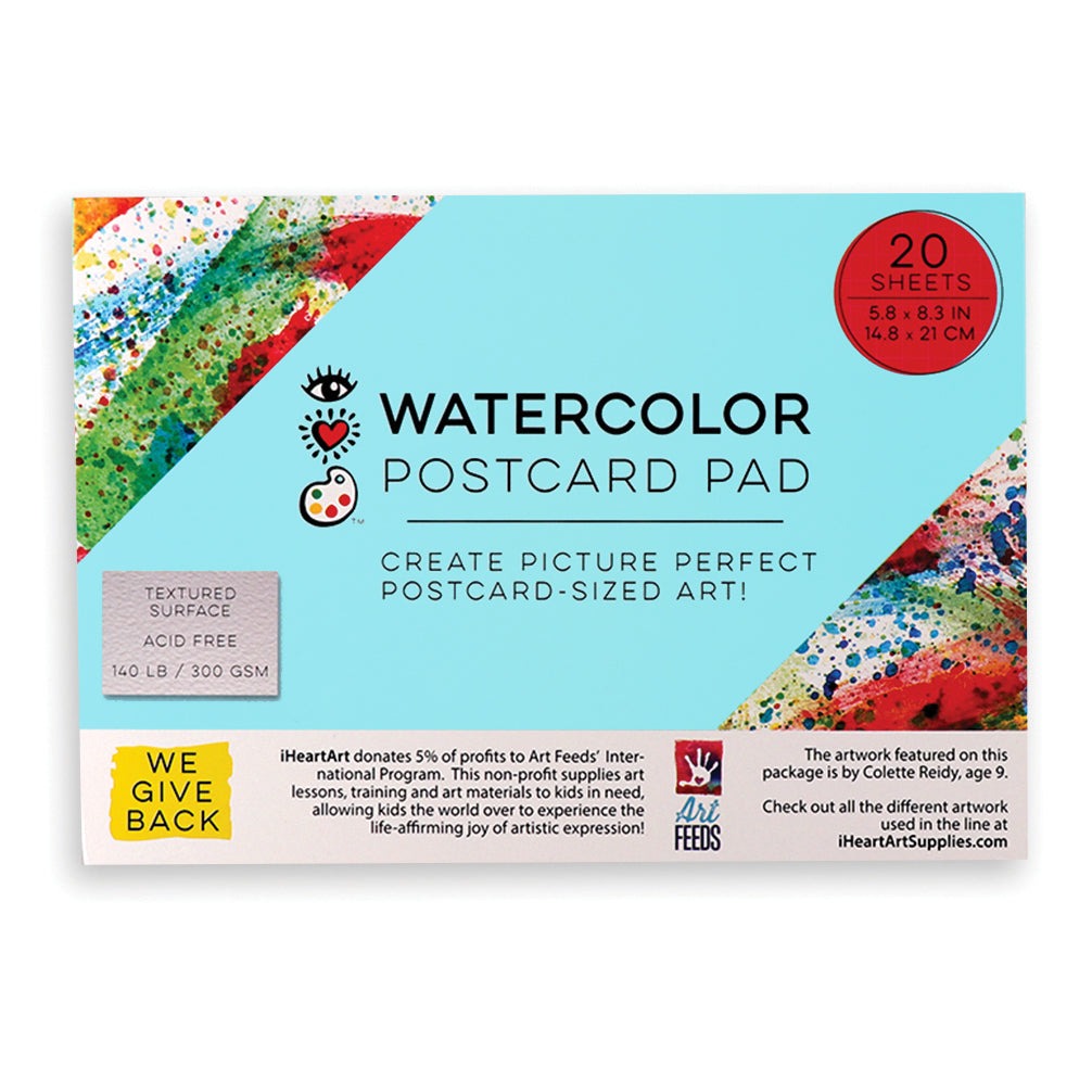 HeartArt Watercolor Postcard Pad