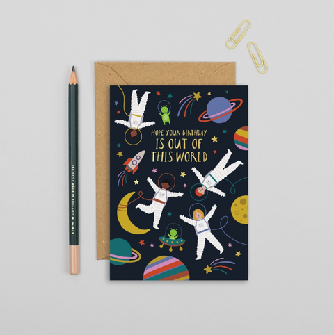 Space Birthday Card