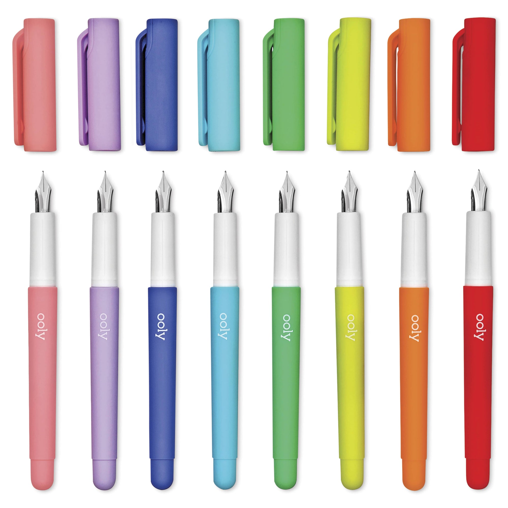 Color Write Fountain Pens - Set of 8