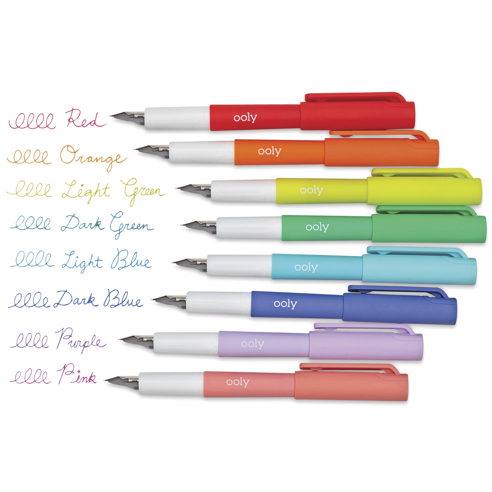 Color Write Fountain Pens - Set of 8