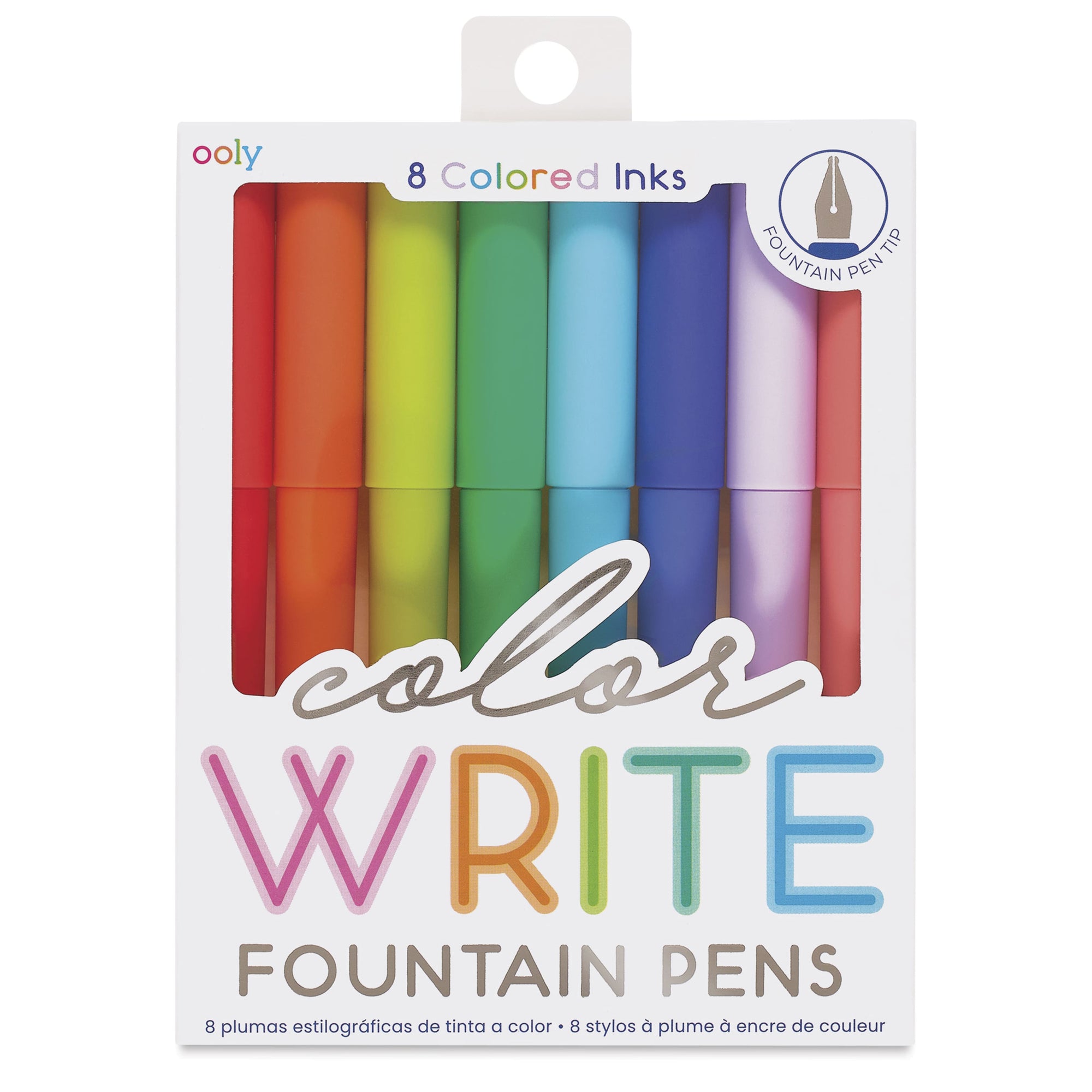 Color Write Fountain Pens - Set of 8