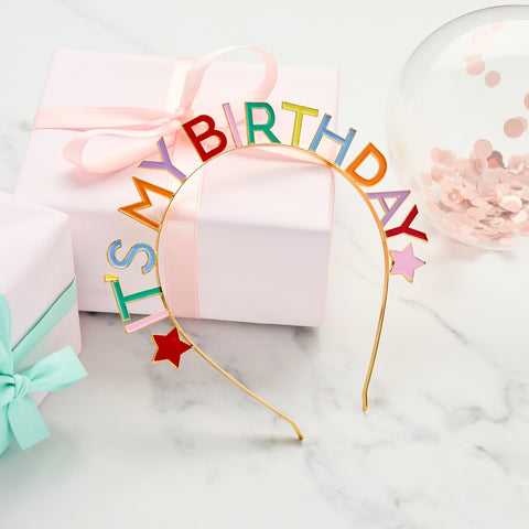 Bright Banquet 'it's My Birthday' Metal Headband