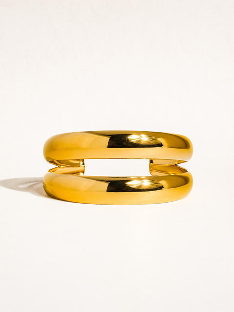 Ronan 18K Gold Non-Tarnish Round Bangle