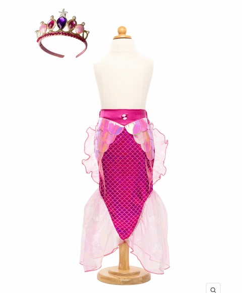 Mermaid Glimmer Skirt w/Tiara, Lilac/Blue, Size 5-6