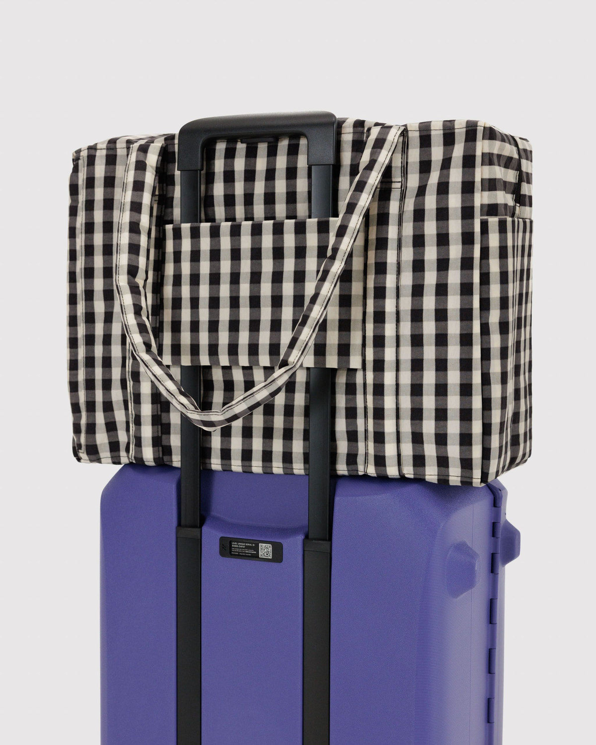 Cloud Carry-on Black and Cream Gingham