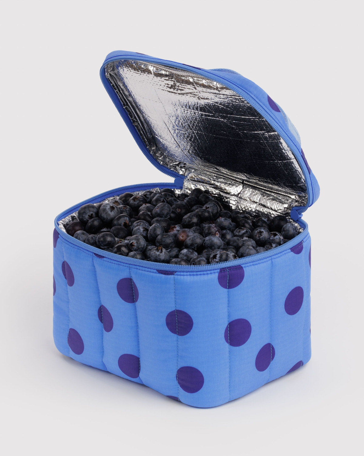 Puffy Lunch Bag Blue Polka Dot