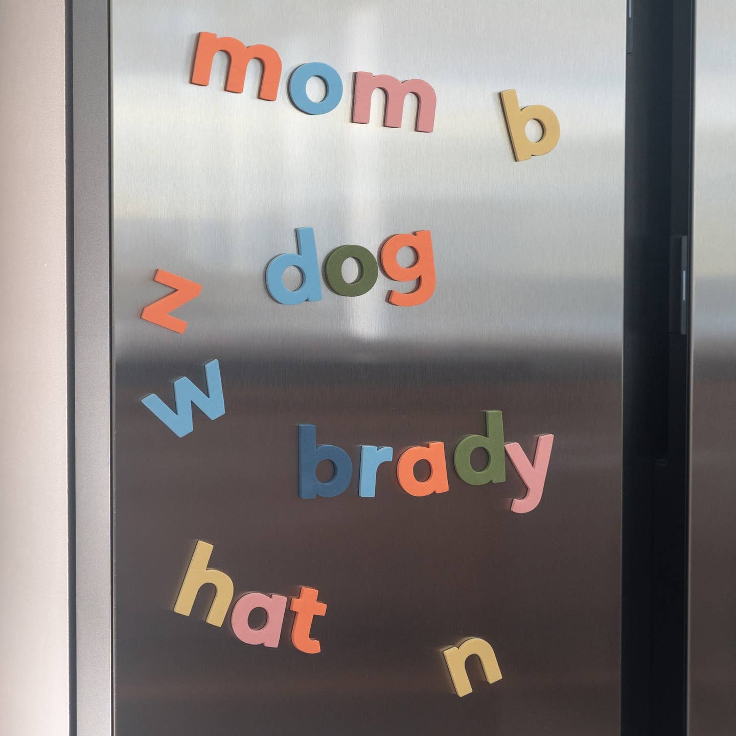 2" 75pc Lowercase Magnetic Letters in Rainbow Mod