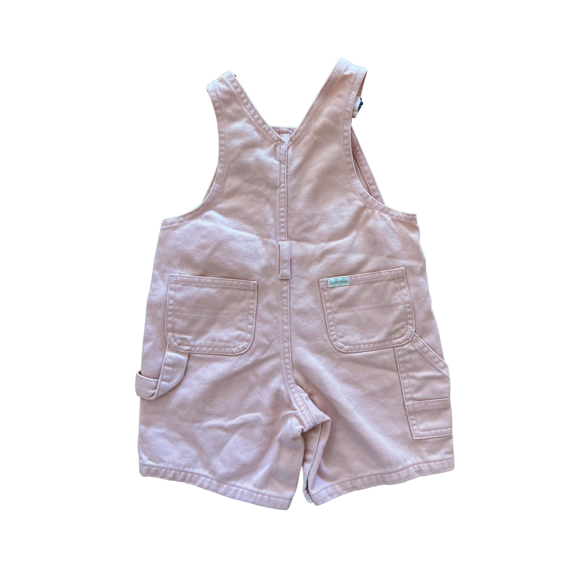 (pre-worn) Vintage Calvin Klein Indigo Pink Shortalls 18M