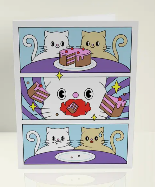 Birthday Cake Vortex Greeting Card