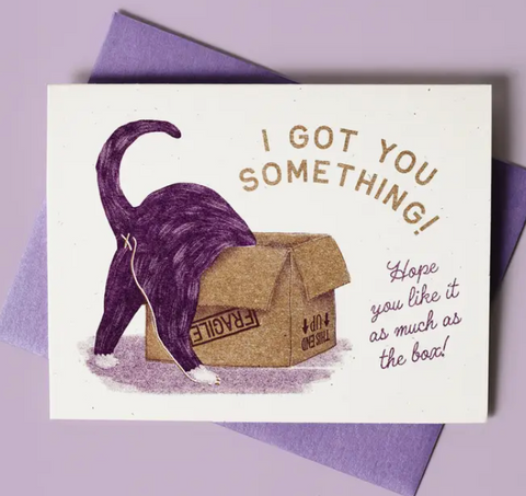I Got You Something! - Risograph Greeting Card