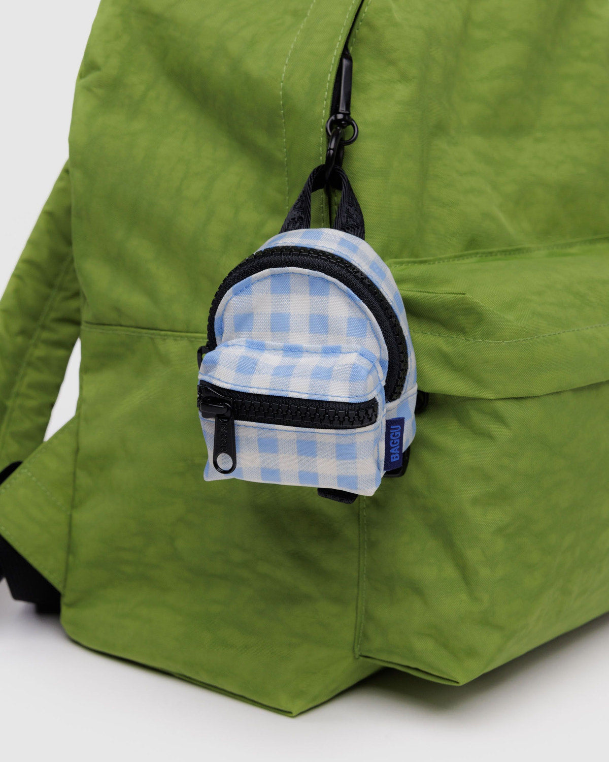 Backpack Charm Blue Gingham