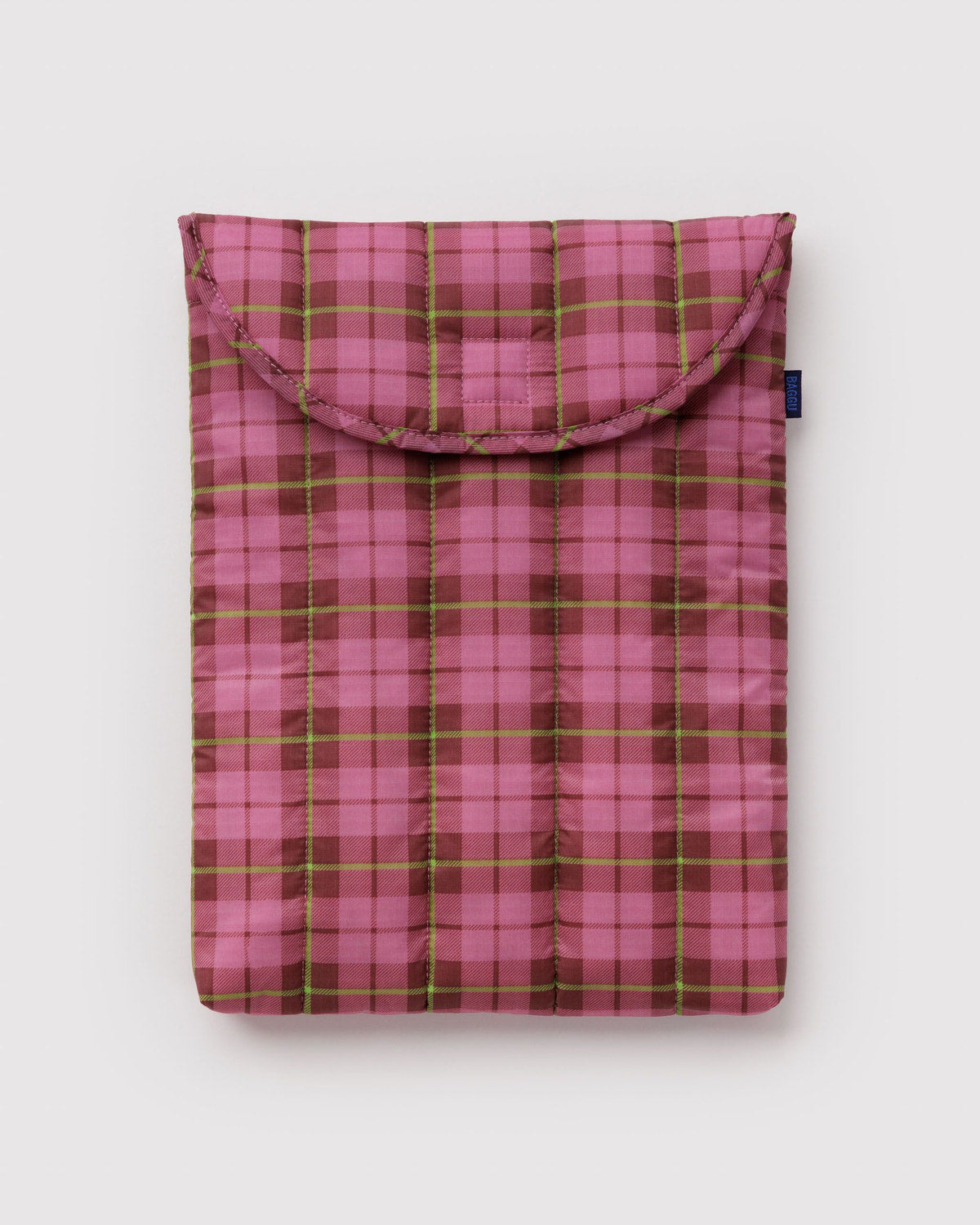 Puffy Laptop Sleeve 13/14" Azalea Pink Tartan