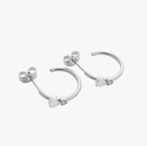 Sky and Sea Hoops Silver