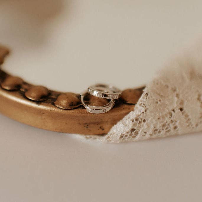 Diana Diamond Hoops - Silver