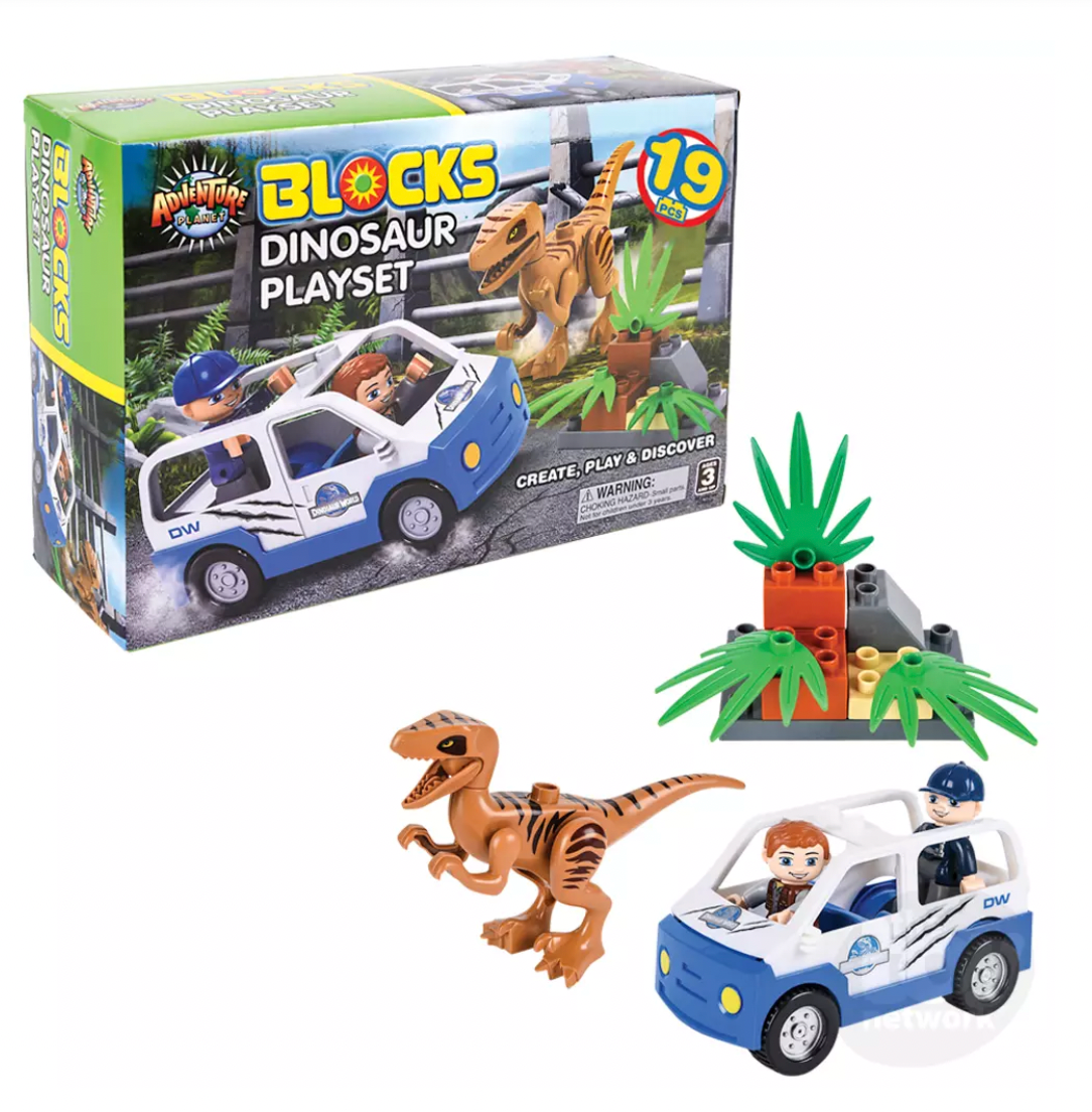 19pc Dinosaur Block Set