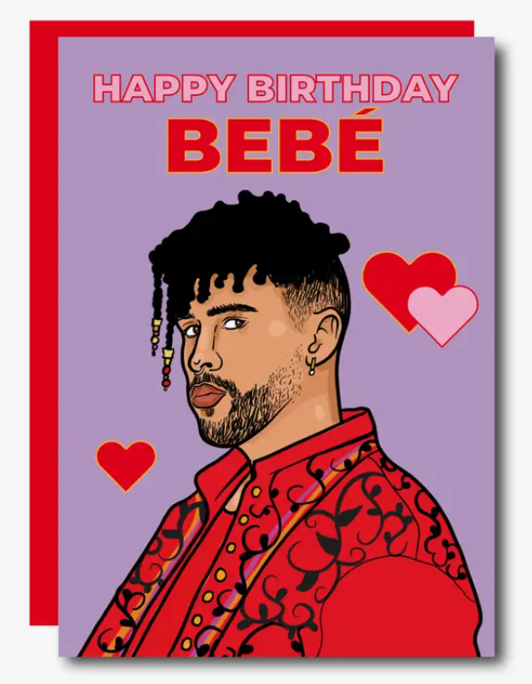 Happy Birthday Bebe Bad Bunny Card