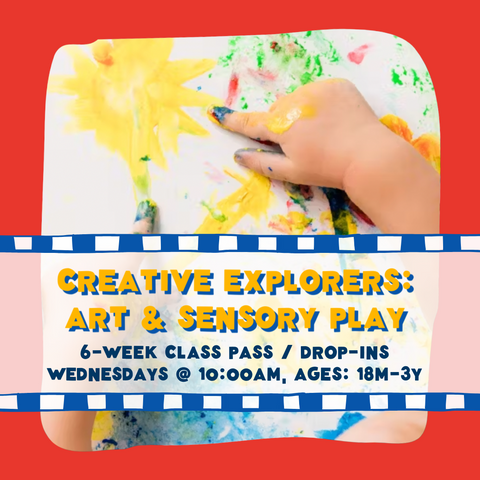 Creative Explorers: Art & Sensory Play Wednesday, 10:00-11:00 (Ages: 18M-3Y)
