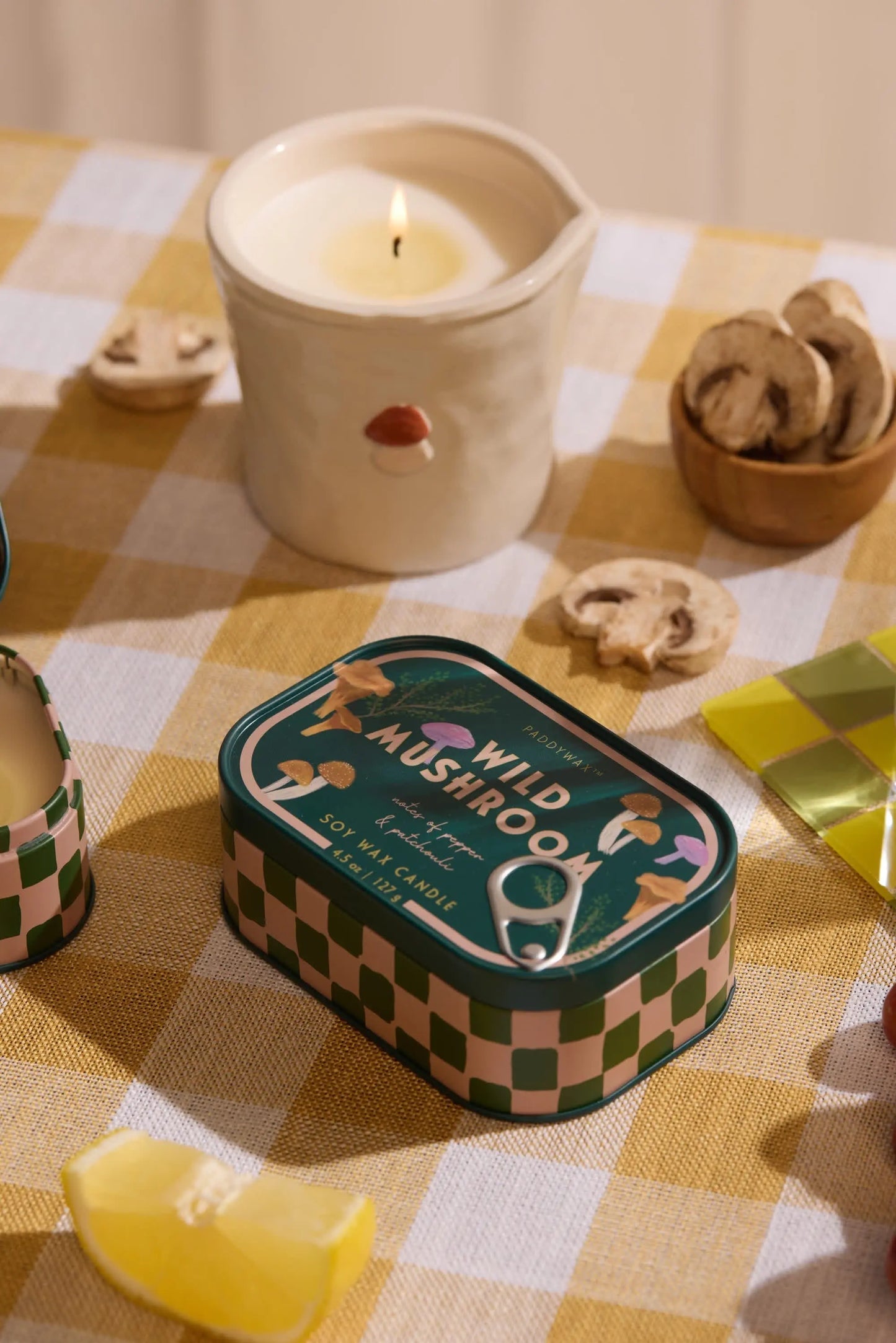 Wild Mushroom Bistro Tin Candle