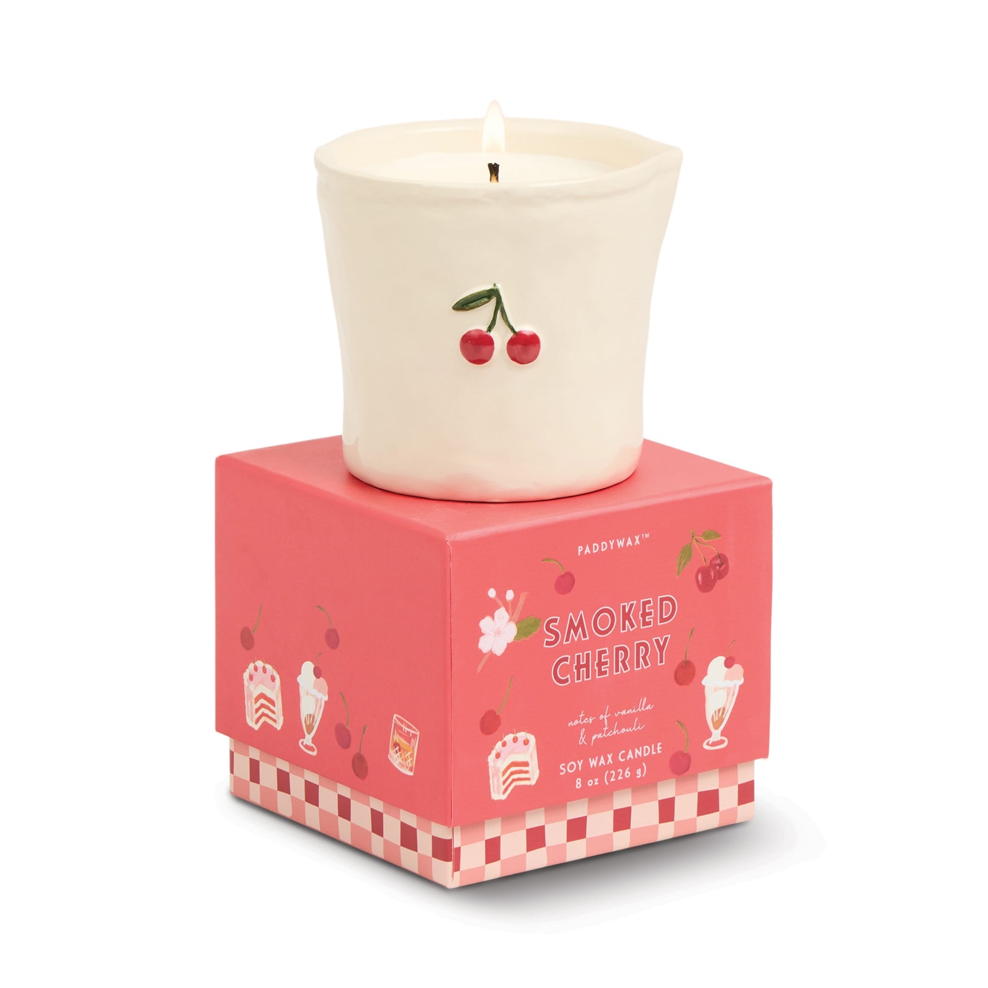 Smoked Cherry Ceramic Bistro Candle