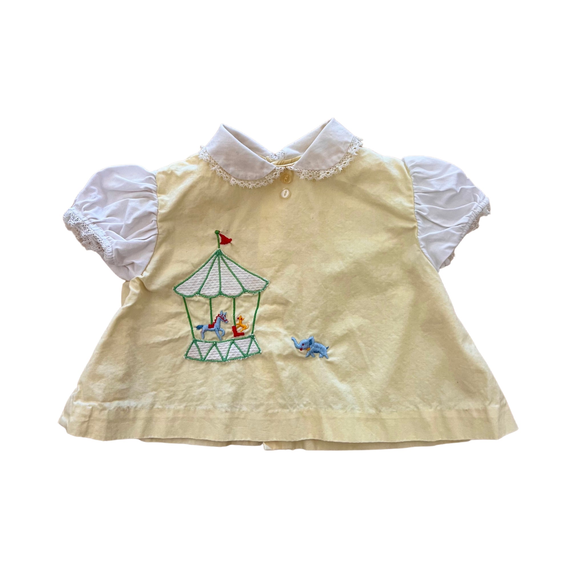 (pre-worn) Yellow Collared Circus Shirt - 3M