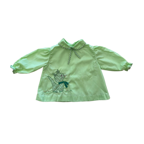 (pre-worn) Green Cat Collared Shirt 12M