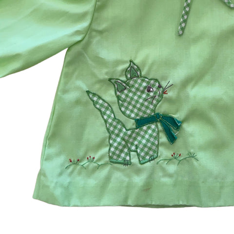 (pre-worn) Green Cat Collared Shirt 12M
