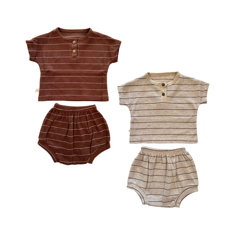 Striped Baby Short Set