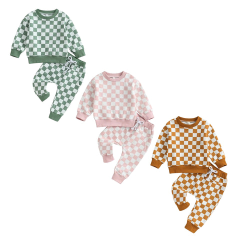 Baby Checkerboard Sweatsuit Set