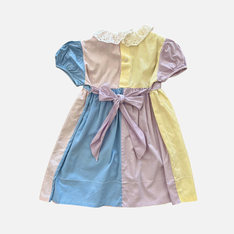 (pre-worn) Vintage 60s Pastel Color Block Dress 4T
